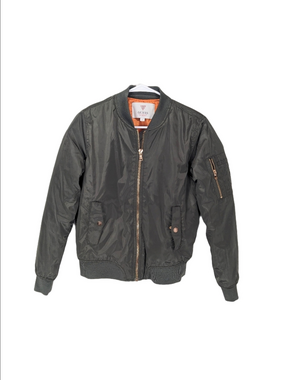 Guess Women's Olive Green Bomber Jacket Size Small